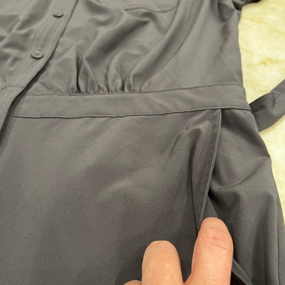 Eddie Bauer Departure Lightweight Grey Belted‎ Jumpsuit Travel Ready Size Medium - Picture 10 of 14